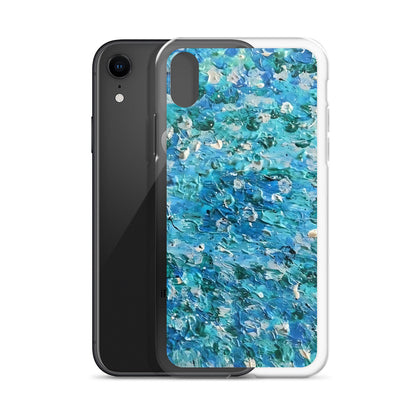 Abstract Blues Clear Case for iPhone® –  Free Delivery! Rock / Metal / Gothic / EDM / Clubwear - Alternative Apparel Only from Phase B Records.