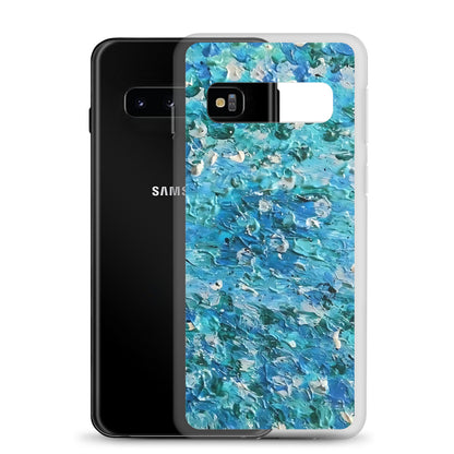 Abstract Blues Clear Case for Samsung® –  Free Delivery! Rock / Metal / Gothic / EDM / Clubwear - Alternative Apparel Only from Phase B Records.