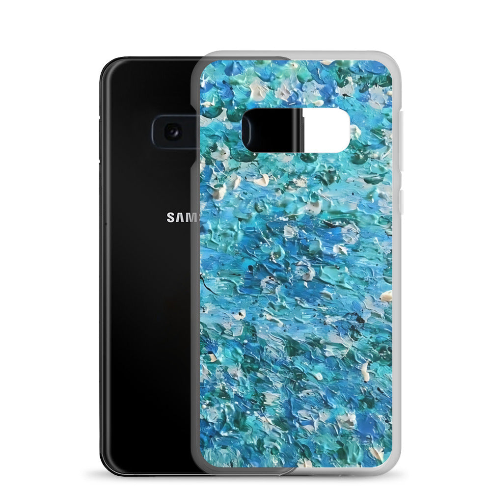 Abstract Blues Clear Case for Samsung® –  Free Delivery! Rock / Metal / Gothic / EDM / Clubwear - Alternative Apparel Only from Phase B Records.