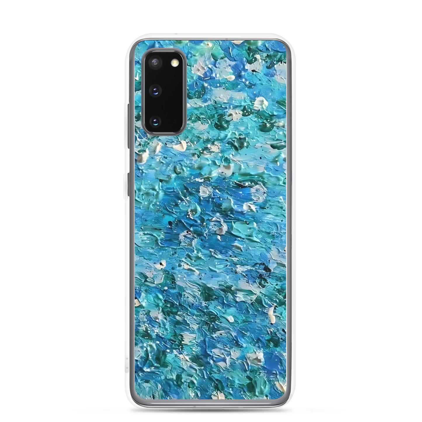 Abstract Blues Clear Case for Samsung® –  Free Delivery! Rock / Metal / Gothic / EDM / Clubwear - Alternative Apparel Only from Phase B Records.