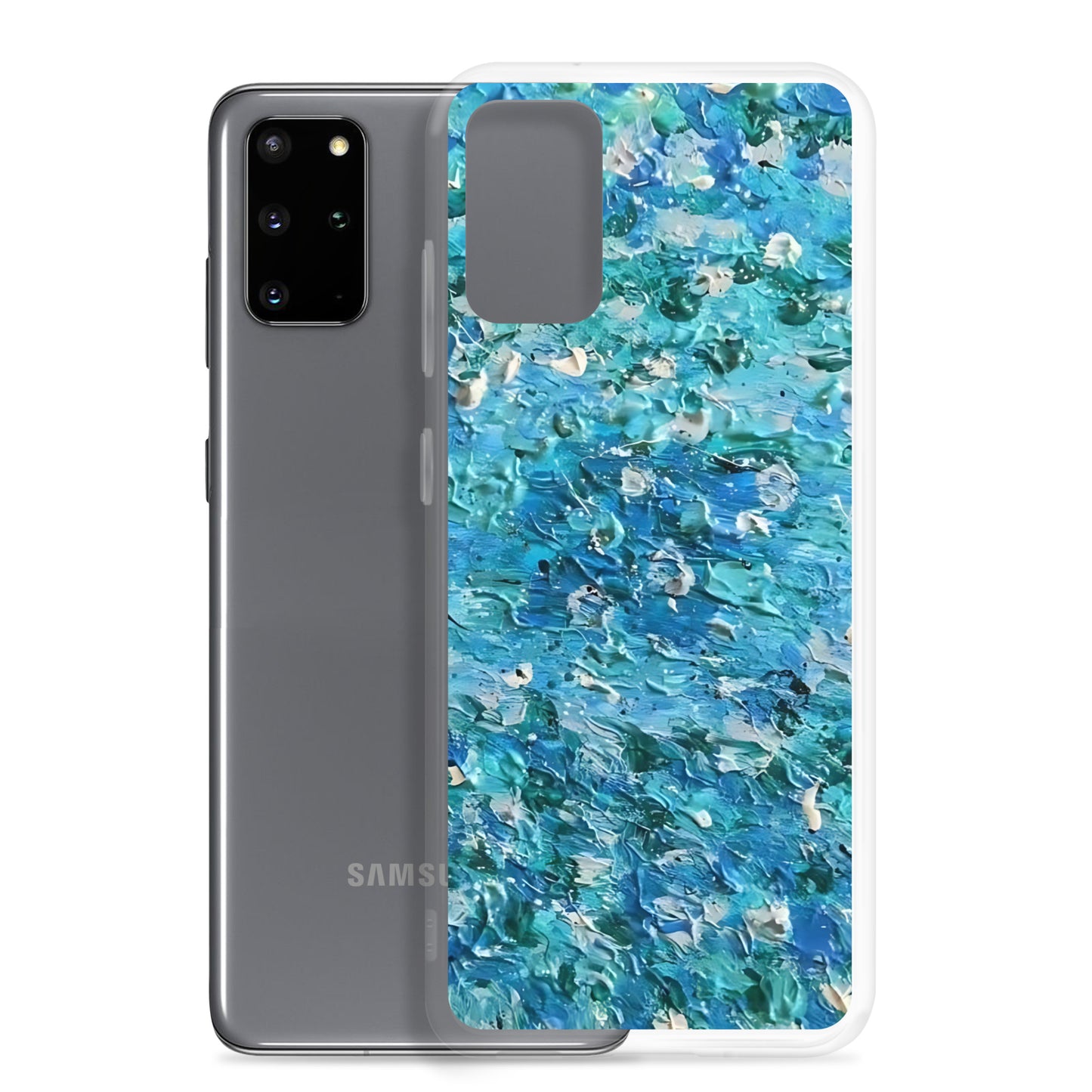 Abstract Blues Clear Case for Samsung® –  Free Delivery! Rock / Metal / Gothic / EDM / Clubwear - Alternative Apparel Only from Phase B Records.