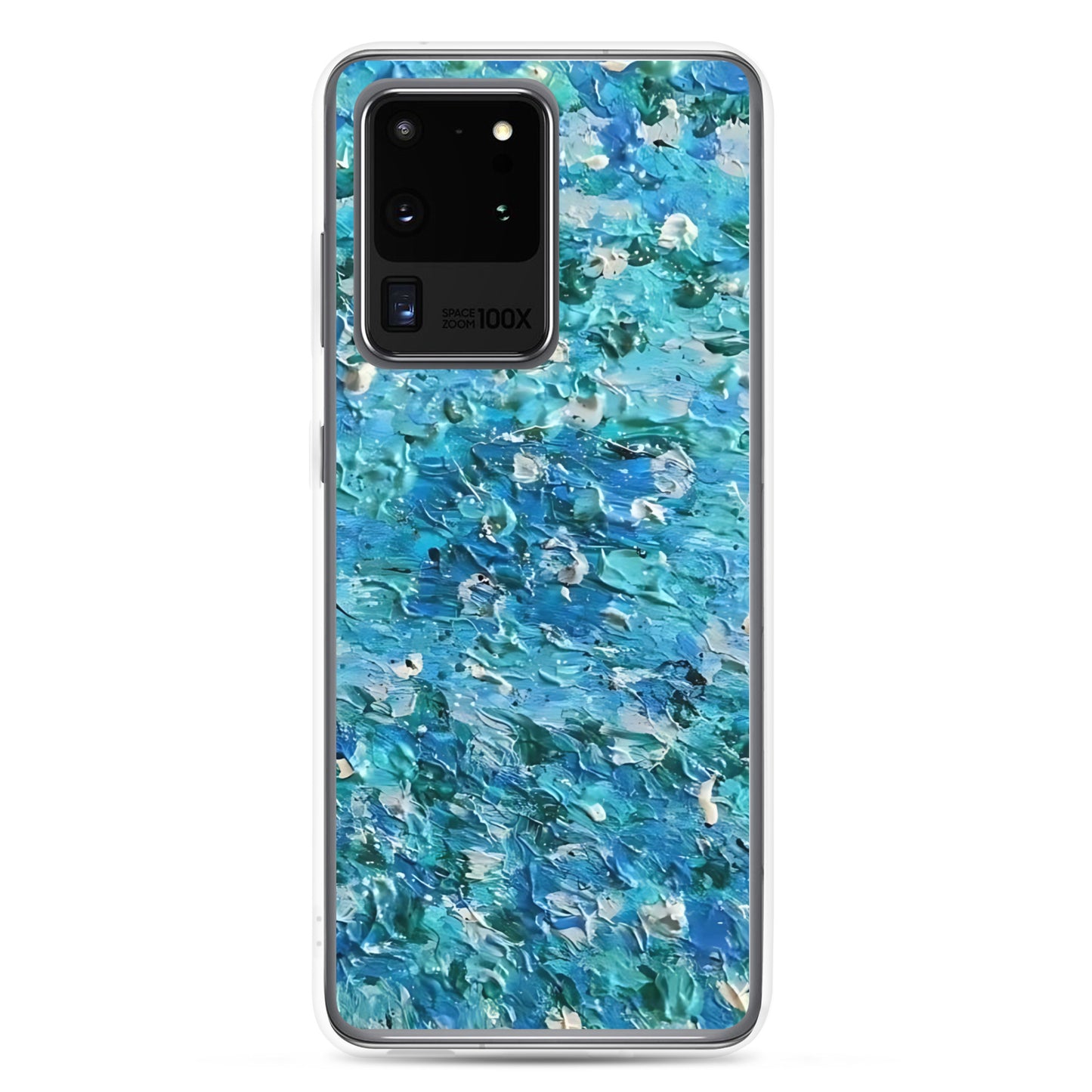 Abstract Blues Clear Case for Samsung® –  Free Delivery! Rock / Metal / Gothic / EDM / Clubwear - Alternative Apparel Only from Phase B Records.