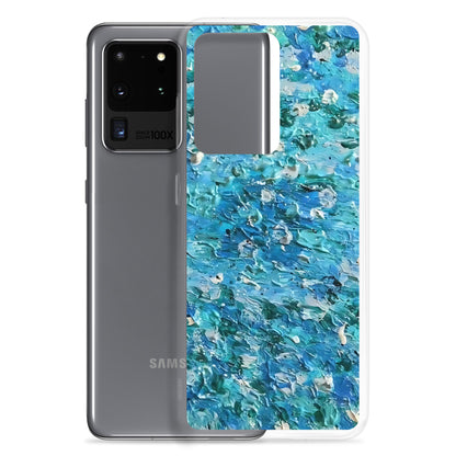 Abstract Blues Clear Case for Samsung® –  Free Delivery! Rock / Metal / Gothic / EDM / Clubwear - Alternative Apparel Only from Phase B Records.