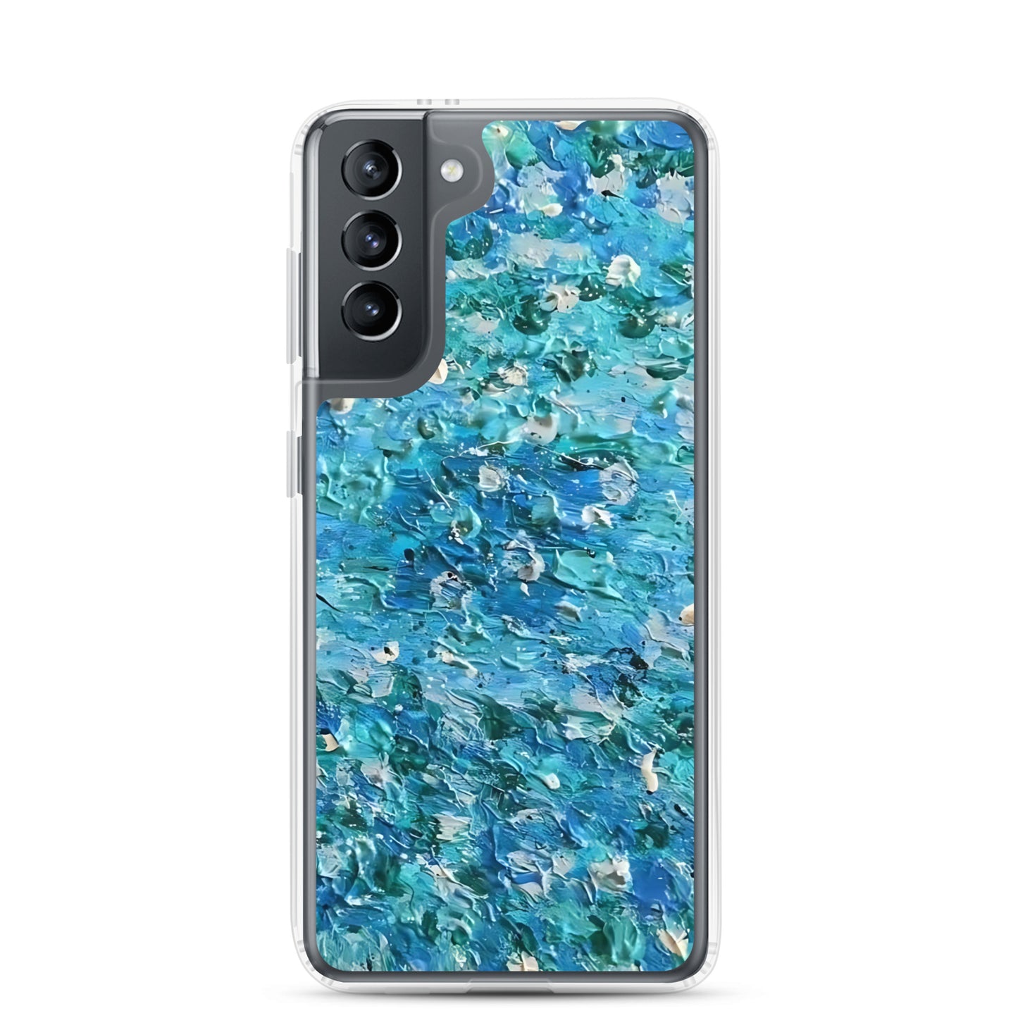 Abstract Blues Clear Case for Samsung® –  Free Delivery! Rock / Metal / Gothic / EDM / Clubwear - Alternative Apparel Only from Phase B Records.