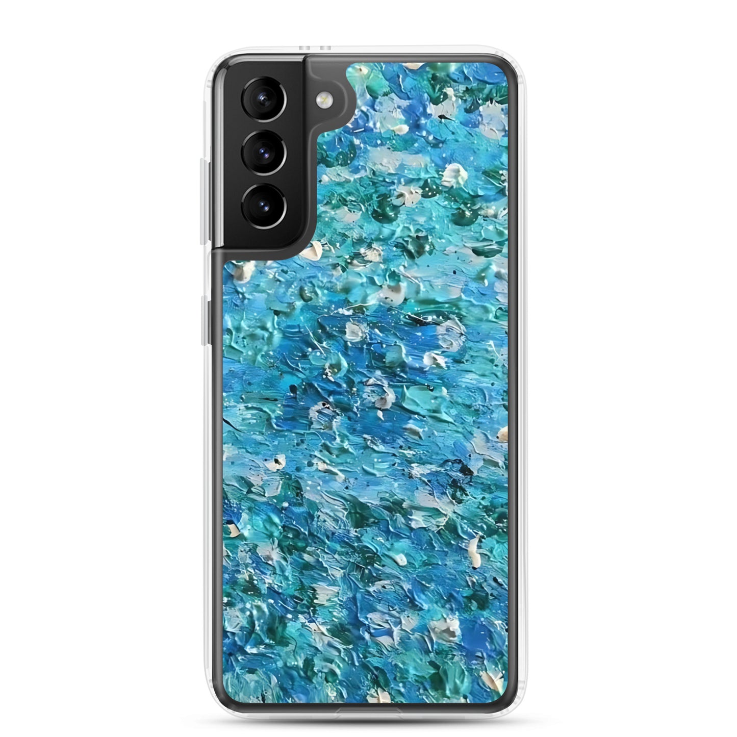 Abstract Blues Clear Case for Samsung® –  Free Delivery! Rock / Metal / Gothic / EDM / Clubwear - Alternative Apparel Only from Phase B Records.