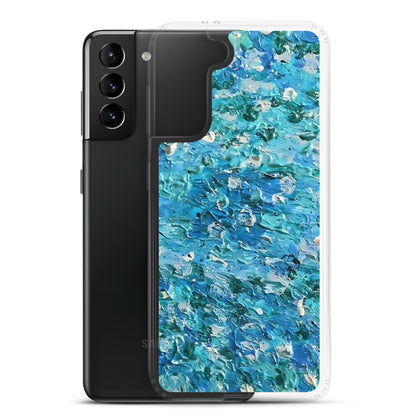 Abstract Blues Clear Case for Samsung® –  Free Delivery! Rock / Metal / Gothic / EDM / Clubwear - Alternative Apparel Only from Phase B Records.