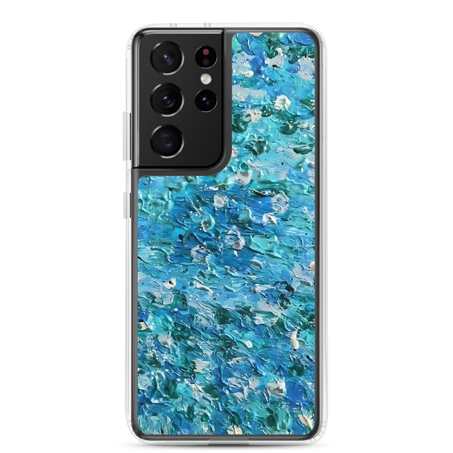 Abstract Blues Clear Case for Samsung® –  Free Delivery! Rock / Metal / Gothic / EDM / Clubwear - Alternative Apparel Only from Phase B Records.