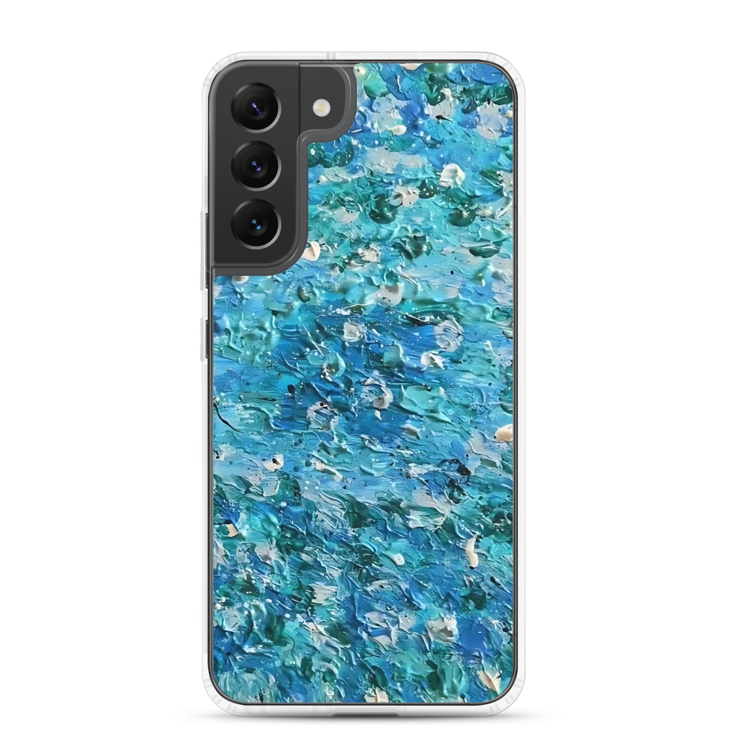 Abstract Blues Clear Case for Samsung® –  Free Delivery! Rock / Metal / Gothic / EDM / Clubwear - Alternative Apparel Only from Phase B Records.