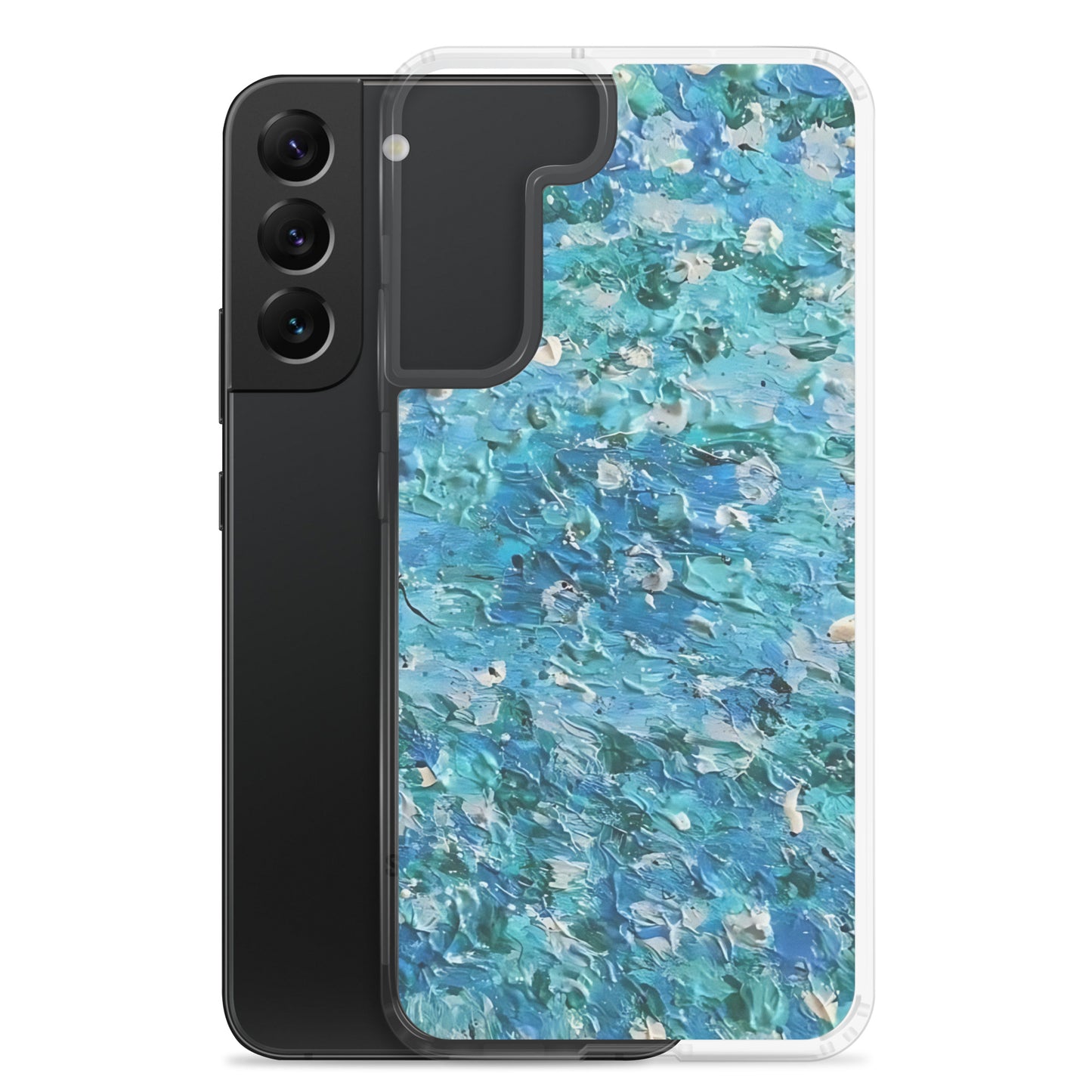 Abstract Blues Clear Case for Samsung® –  Free Delivery! Rock / Metal / Gothic / EDM / Clubwear - Alternative Apparel Only from Phase B Records.