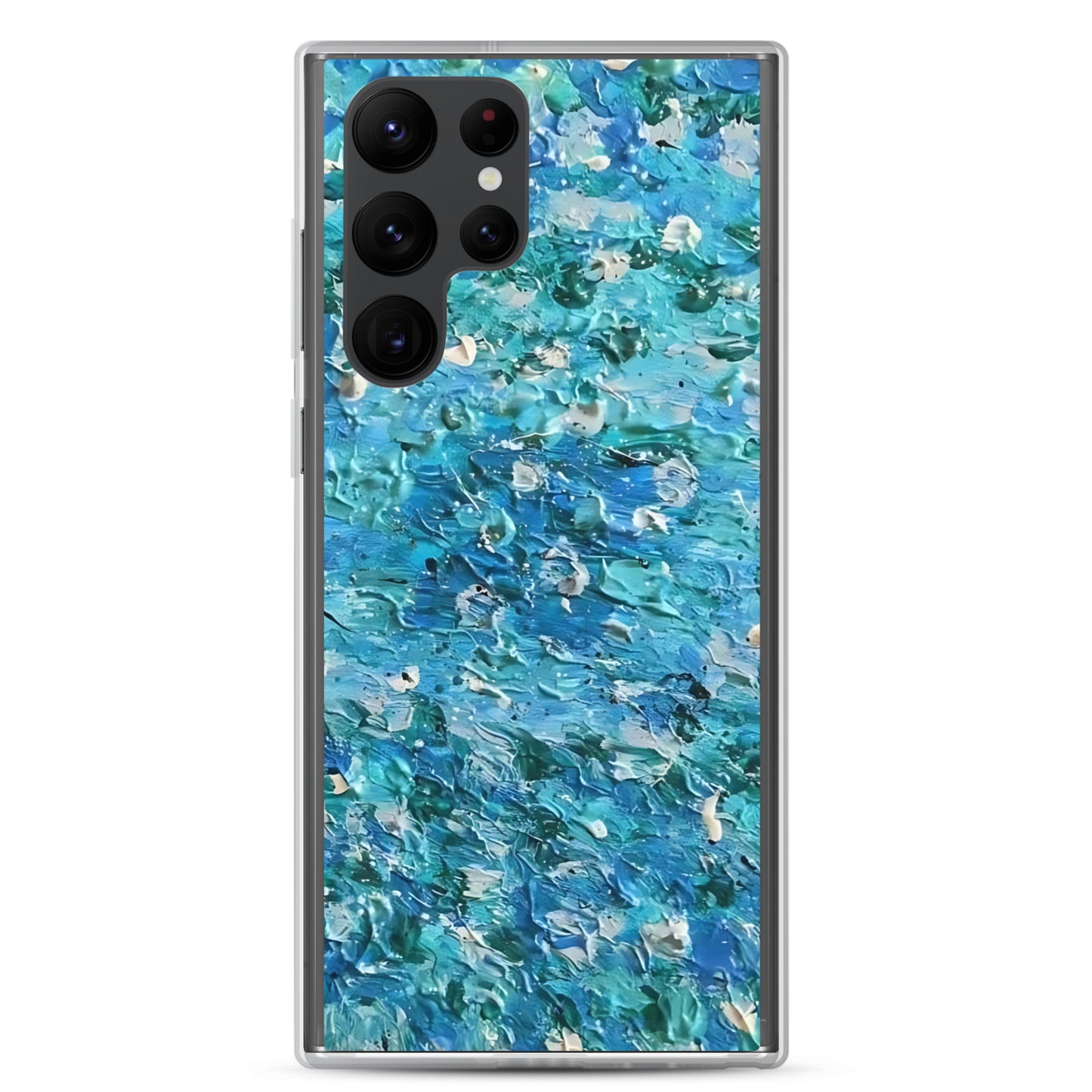 Abstract Blues Clear Case for Samsung® –  Free Delivery! Rock / Metal / Gothic / EDM / Clubwear - Alternative Apparel Only from Phase B Records.