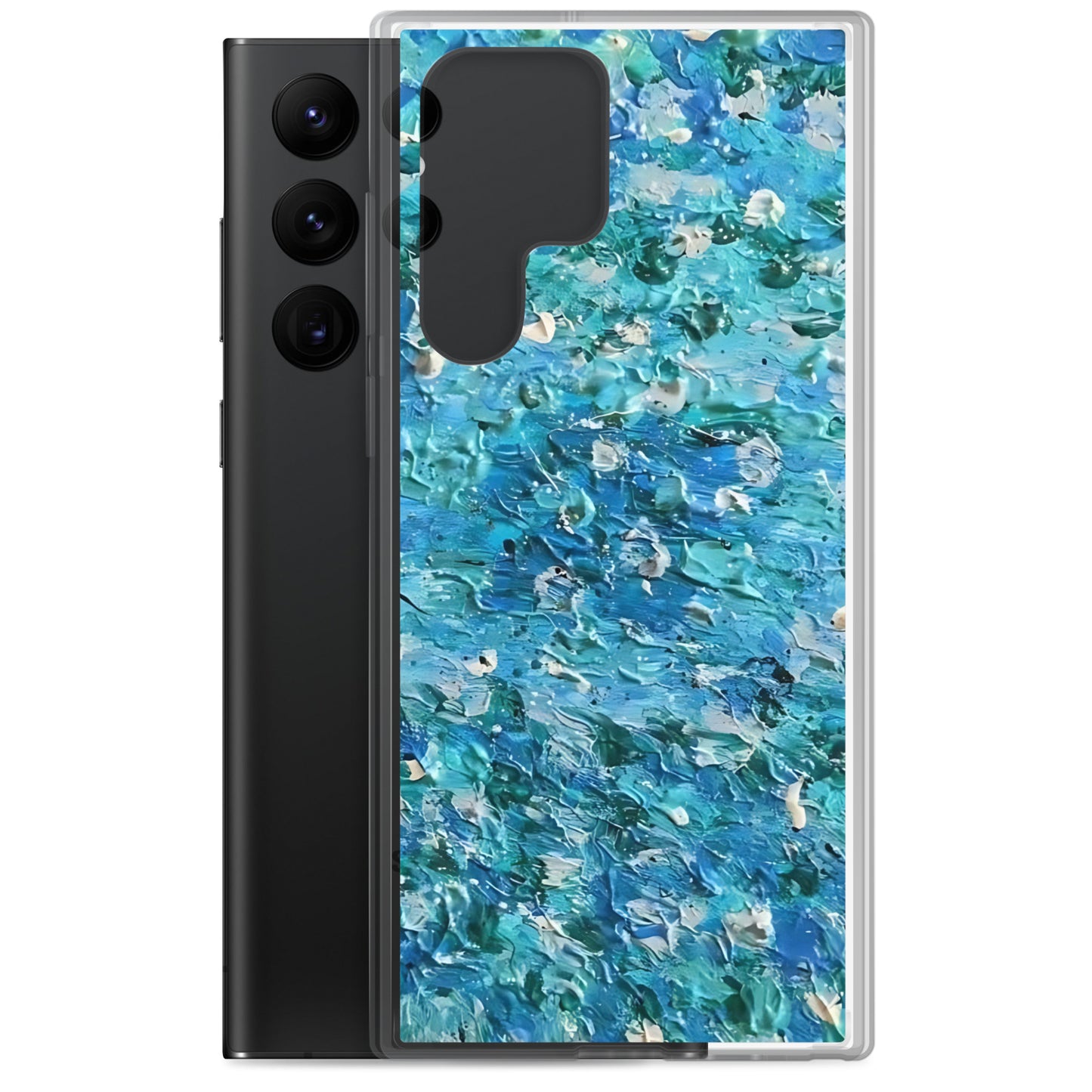 Abstract Blues Clear Case for Samsung® –  Free Delivery! Rock / Metal / Gothic / EDM / Clubwear - Alternative Apparel Only from Phase B Records.