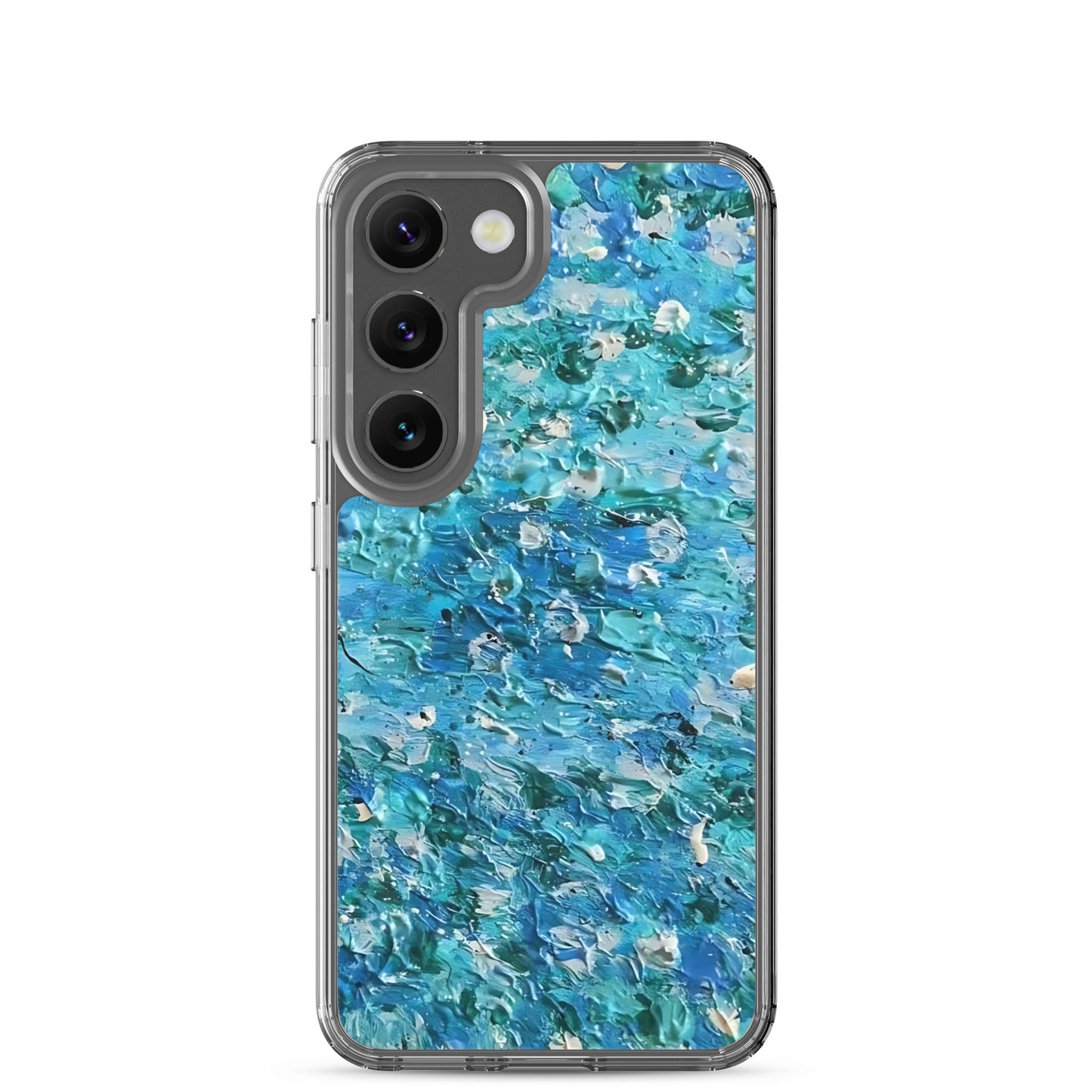 Abstract Blues Clear Case for Samsung® –  Free Delivery! Rock / Metal / Gothic / EDM / Clubwear - Alternative Apparel Only from Phase B Records.