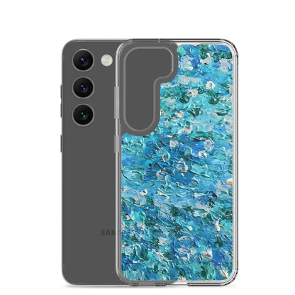 Abstract Blues Clear Case for Samsung® –  Free Delivery! Rock / Metal / Gothic / EDM / Clubwear - Alternative Apparel Only from Phase B Records.