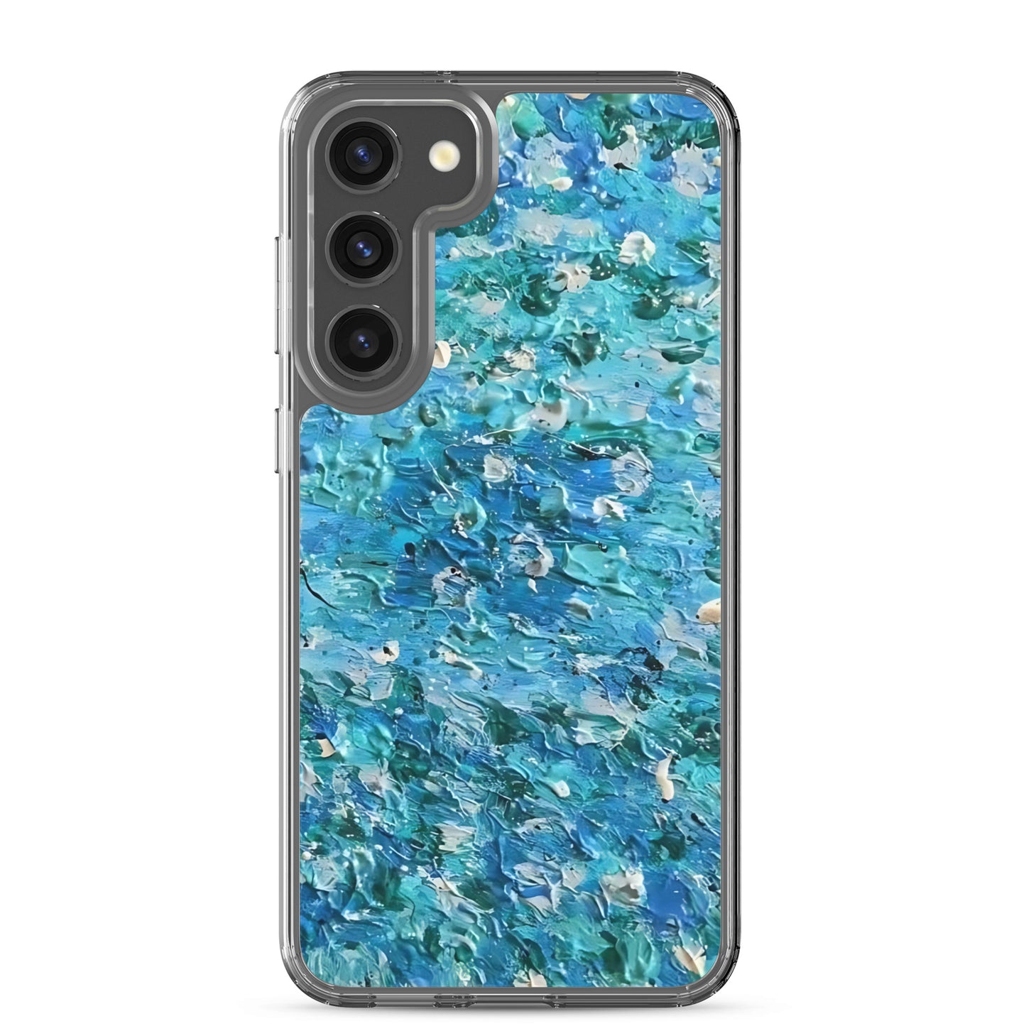 Abstract Blues Clear Case for Samsung® –  Free Delivery! Rock / Metal / Gothic / EDM / Clubwear - Alternative Apparel Only from Phase B Records.