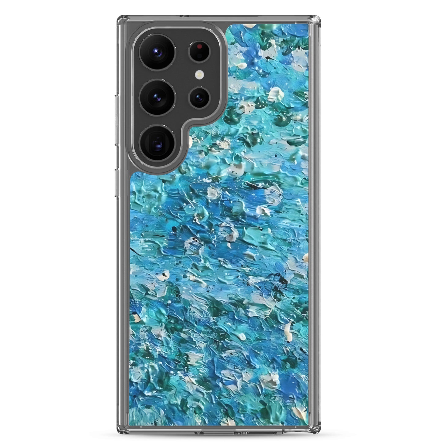 Abstract Blues Clear Case for Samsung® –  Free Delivery! Rock / Metal / Gothic / EDM / Clubwear - Alternative Apparel Only from Phase B Records.