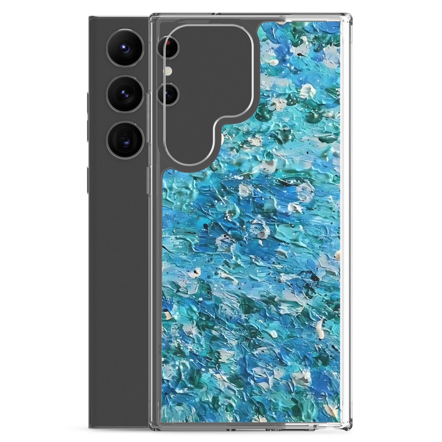 Abstract Blues Clear Case for Samsung® –  Free Delivery! Rock / Metal / Gothic / EDM / Clubwear - Alternative Apparel Only from Phase B Records.