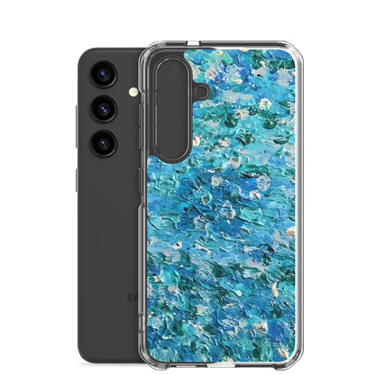 Abstract Blues Clear Case for Samsung® –  Free Delivery! Rock / Metal / Gothic / EDM / Clubwear - Alternative Apparel Only from Phase B Records.