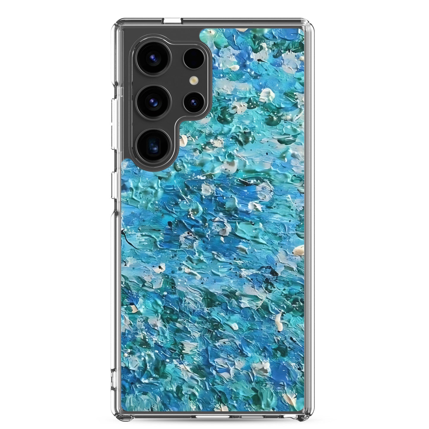 Abstract Blues Clear Case for Samsung® –  Free Delivery! Rock / Metal / Gothic / EDM / Clubwear - Alternative Apparel Only from Phase B Records.