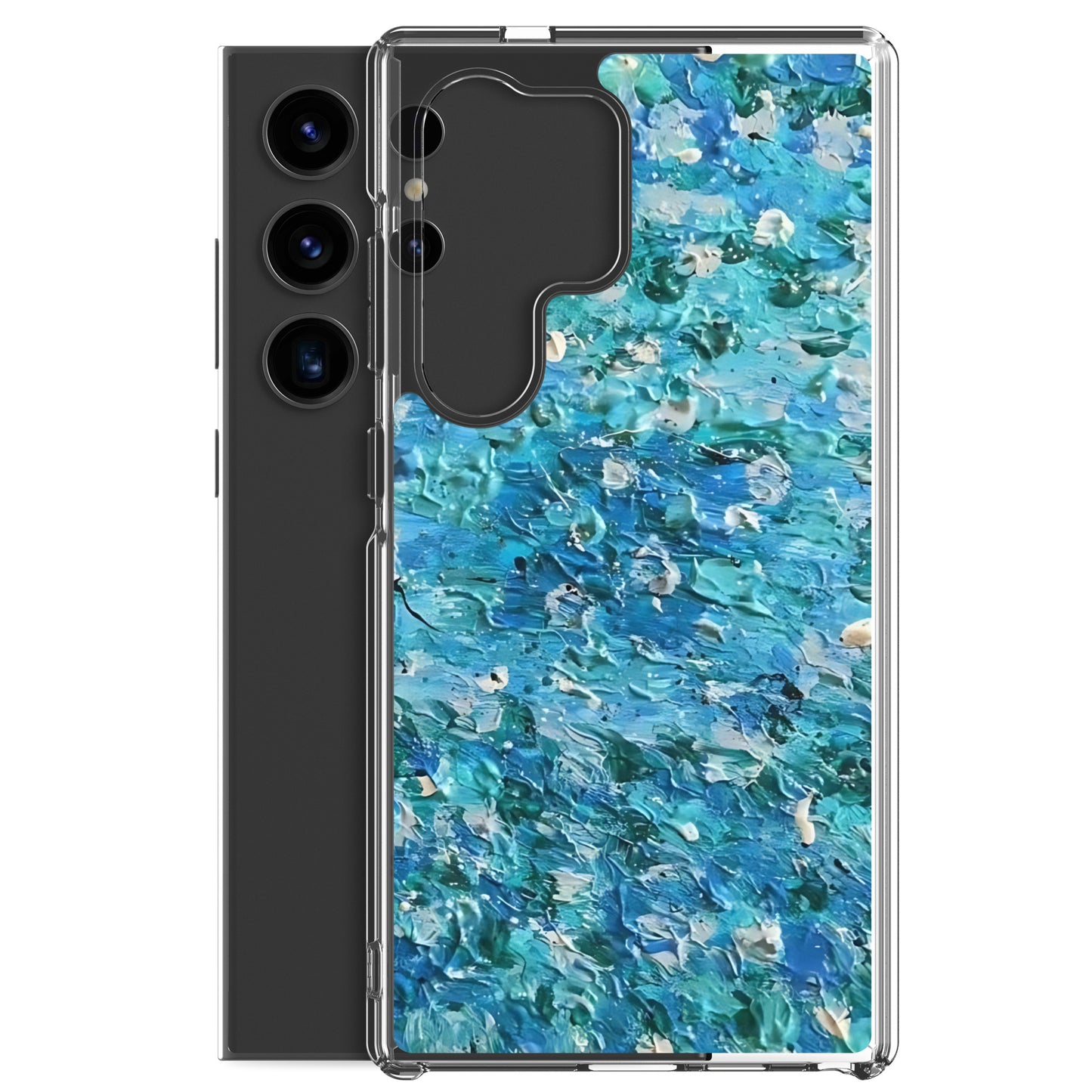 Abstract Blues Clear Case for Samsung® –  Free Delivery! Rock / Metal / Gothic / EDM / Clubwear - Alternative Apparel Only from Phase B Records.