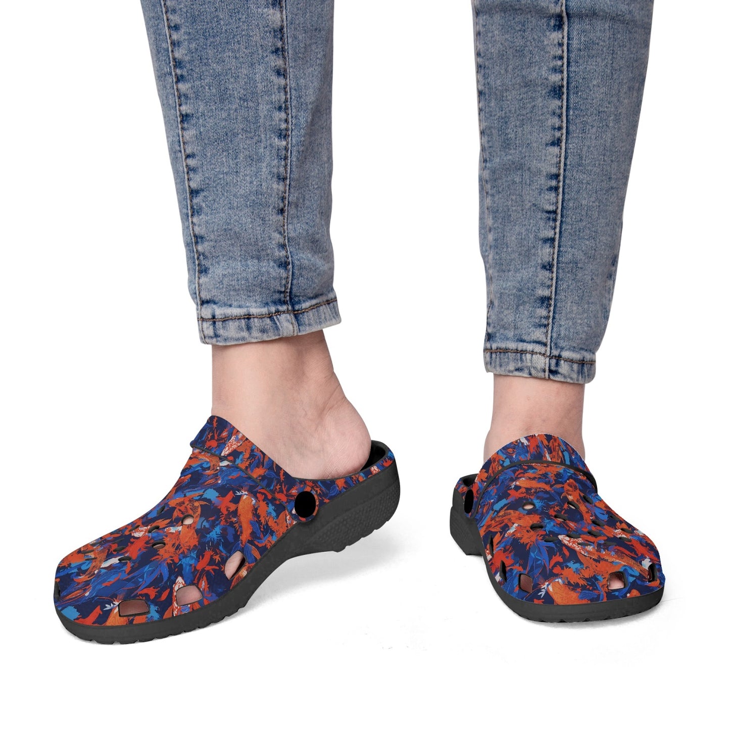 Red Koi Rok-Clogs