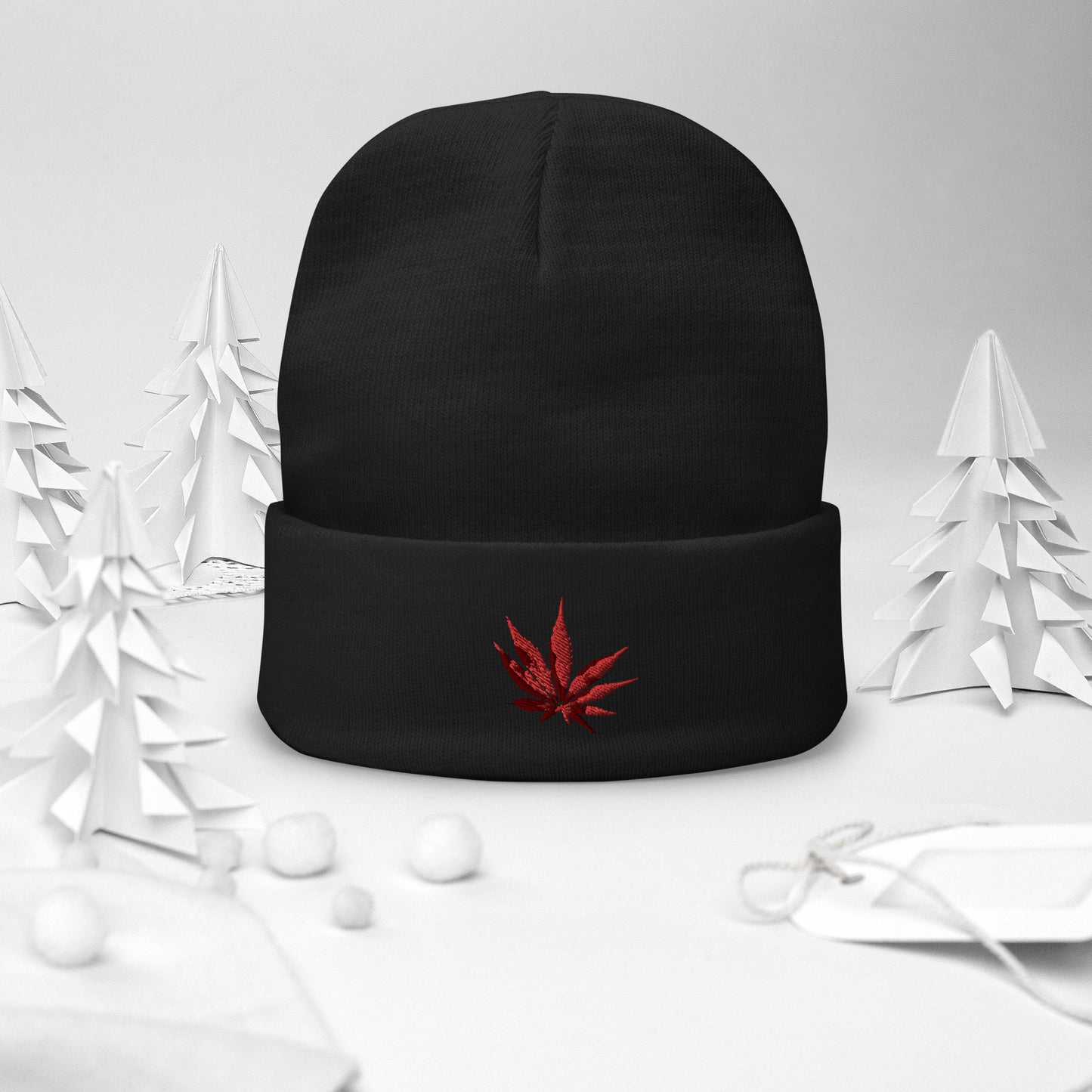 Weed Embroidered Beanie