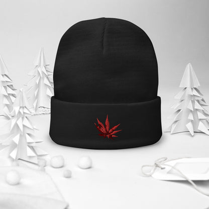 Weed Embroidered Beanie