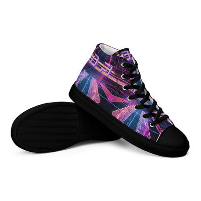 LO FI Men’s high top canvas shoes- Free Delivery! Rock / Metal / Electronic / EDM / Underground - Alternative Apparel and Merch Only from Phase B Records.