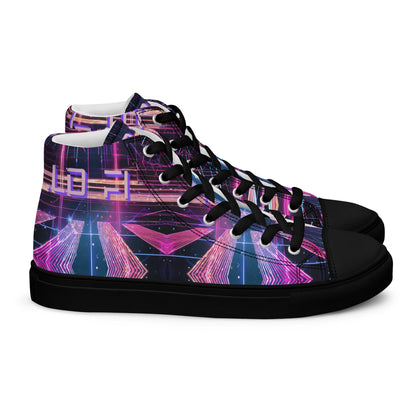 LO FI Men’s high top canvas shoes- Free Delivery! Rock / Metal / Electronic / EDM / Underground - Alternative Apparel and Merch Only from Phase B Records.