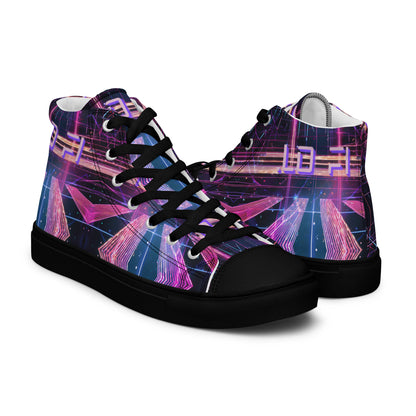 LO FI Men’s high top canvas shoes- Free Delivery! Rock / Metal / Electronic / EDM / Underground - Alternative Apparel and Merch Only from Phase B Records.