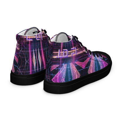 LO FI Men’s high top canvas shoes- Free Delivery! Rock / Metal / Electronic / EDM / Underground - Alternative Apparel and Merch Only from Phase B Records.