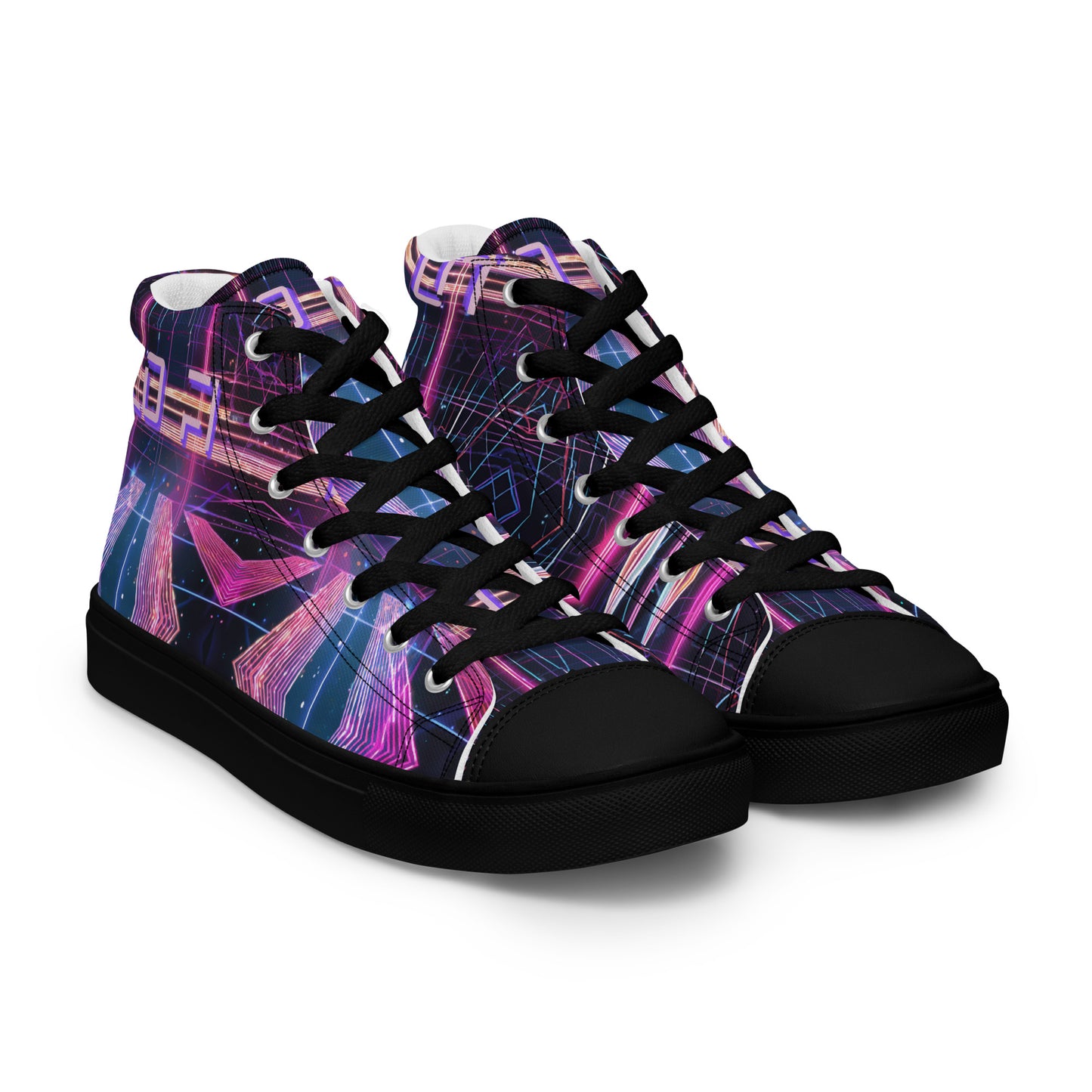 LO FI Men’s high top canvas shoes- Free Delivery! Rock / Metal / Electronic / EDM / Underground - Alternative Apparel and Merch Only from Phase B Records.