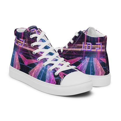 LO FI Men’s high top canvas shoes- Free Delivery! Rock / Metal / Electronic / EDM / Underground - Alternative Apparel and Merch Only from Phase B Records.