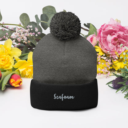 Jess Lewis Seafoam Pom-Pom Beanie - Free Delivery! Rock / Mathrock / Progressive / Jazz Fusion - Alternative Apparel and Merch Only from Phase B Records.