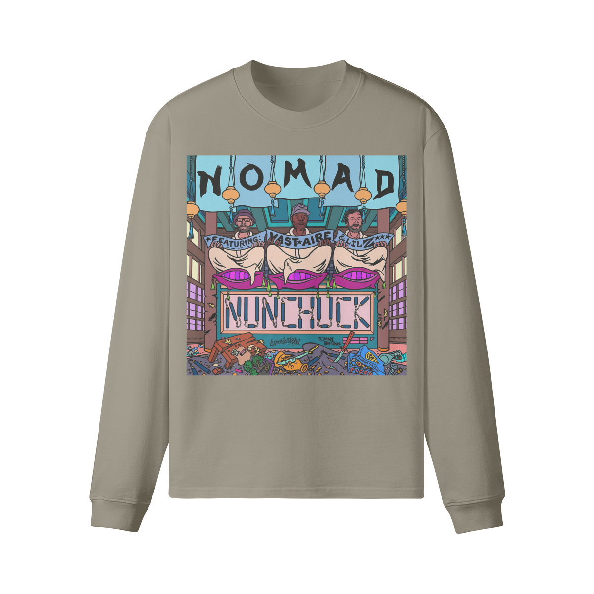 NOMAD - NUNCHUCK Unisex Crew Neck Loose Long Sleeve