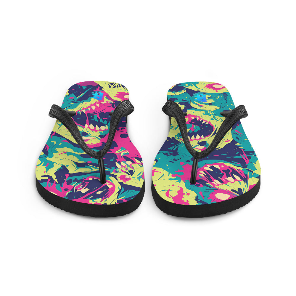 cartoon zombies Flip-Flops