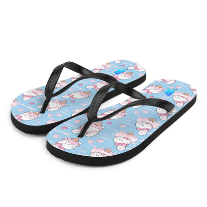 Ice cream bunny rabbit Flip-Flops