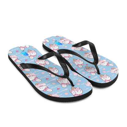 Ice cream bunny rabbit Flip-Flops