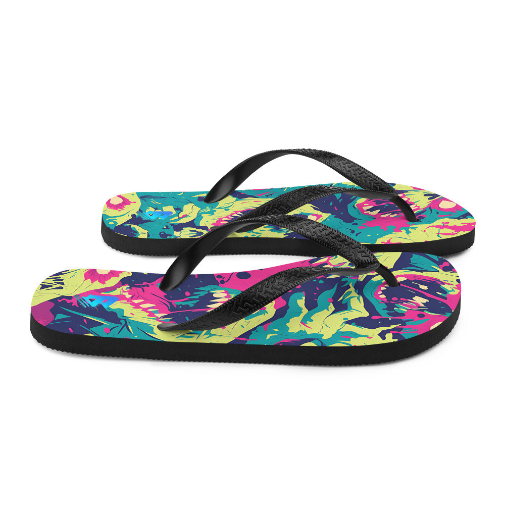 cartoon zombies Flip-Flops