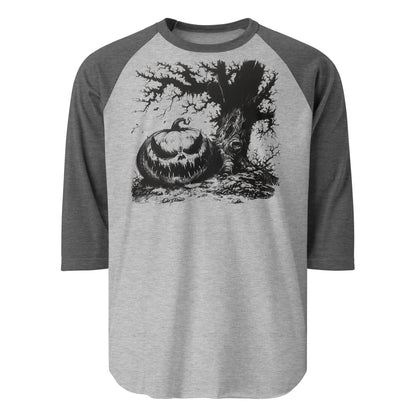 Spooky Pumpkin 3/4 sleeve raglan shirt