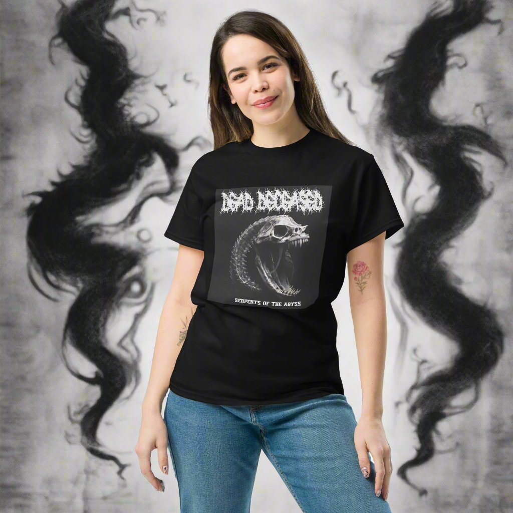 Dead Deceased Serpents of the Abyss Unisex Gildan classic tee - Free Delivery! Rock / Metal / Gothic Alternative Tee - Alternative Apparel Only from Phase B Records. Plus Size to 5XL