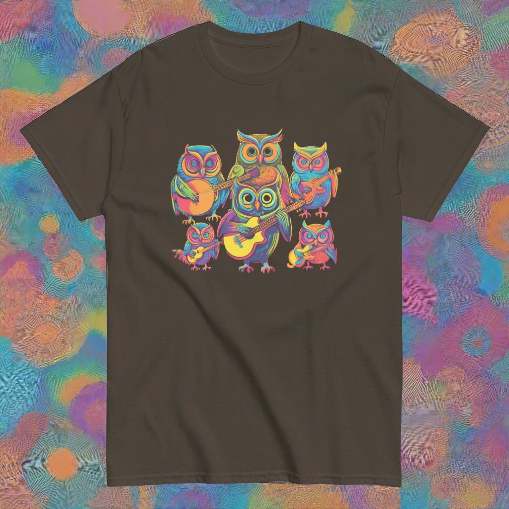 Psychedelic Owls Unisex classic tee - Free Delivery! Reggae / Dub / Ska / Ska punk / Punk - Alternative Apparel and Merch Only from Phase B Records.