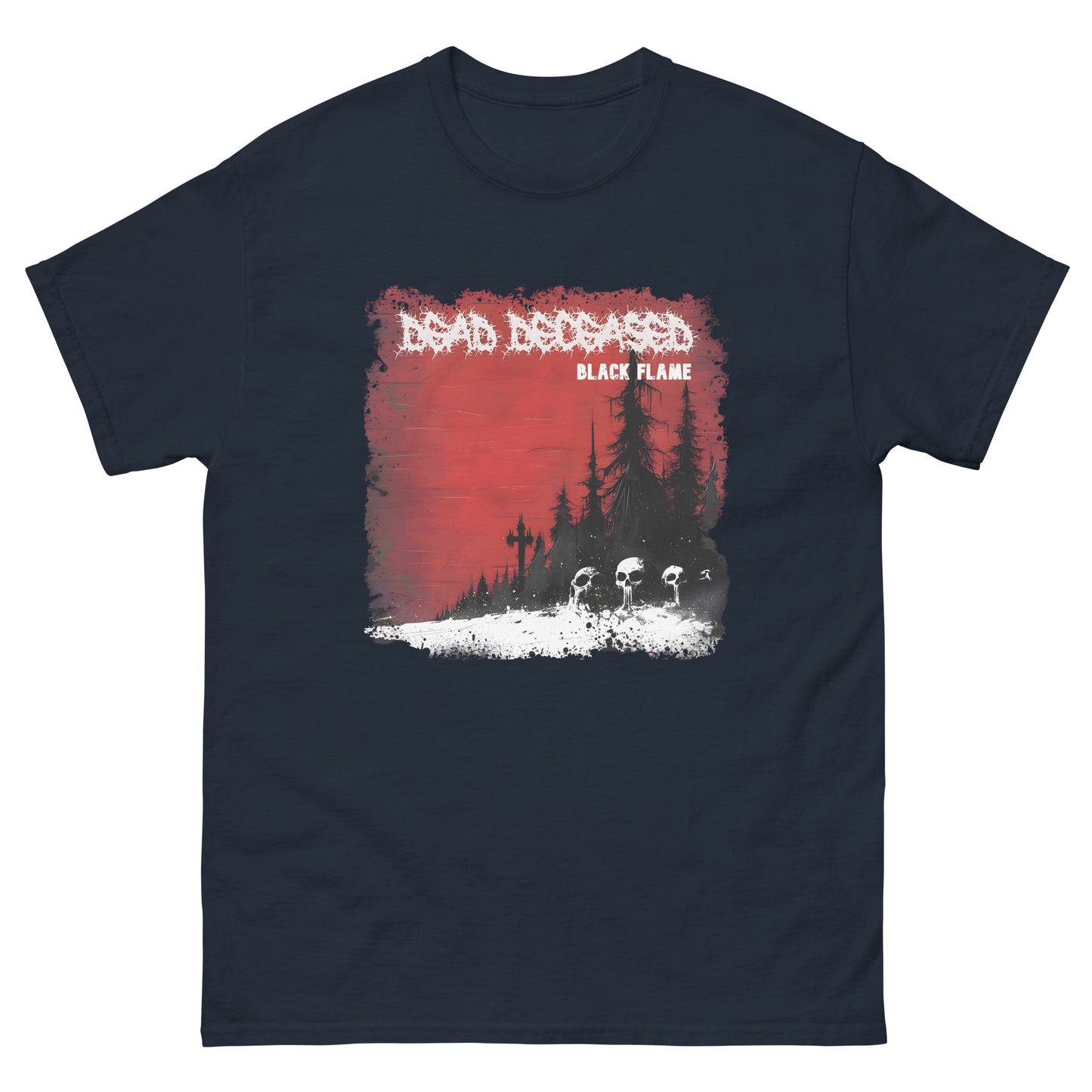 Dead Deceased Black Flame Unisex Gildan classic tee - Free Delivery! Rock / Metal / Gothic Alternative Tee - Alternative Apparel Only from Phase B Records. Plus Size to 5XL