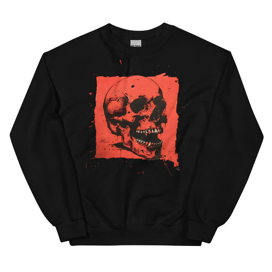 The Skull in Red .. Unisex Sweatshirt