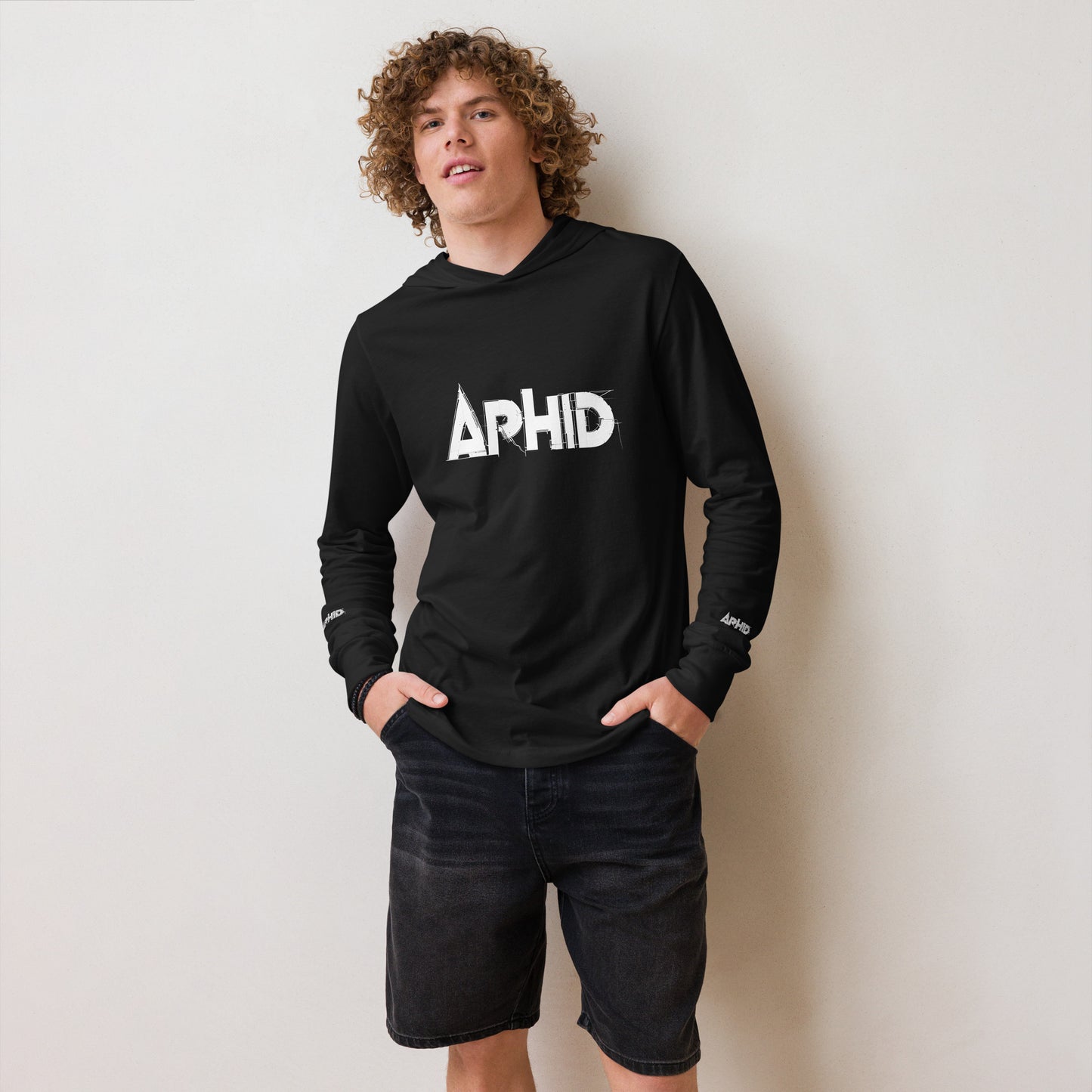 Aphid Unisex Hooded long-sleeve Rock / Metal tee - Free Delivery! Alternative Graphic T shirts. Plus Size to 2XL