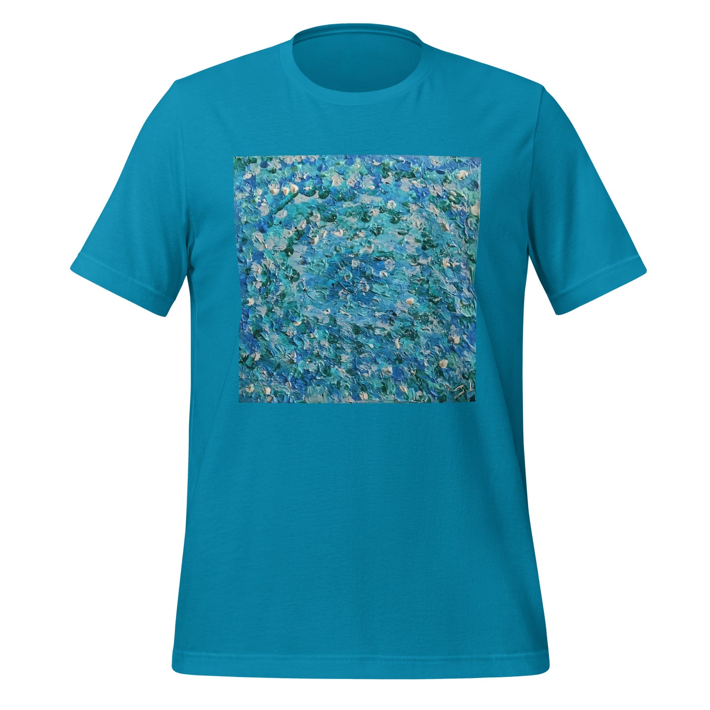 Jess Lewis - Acrylic Artwork printed tee Abstract Blues Unisex