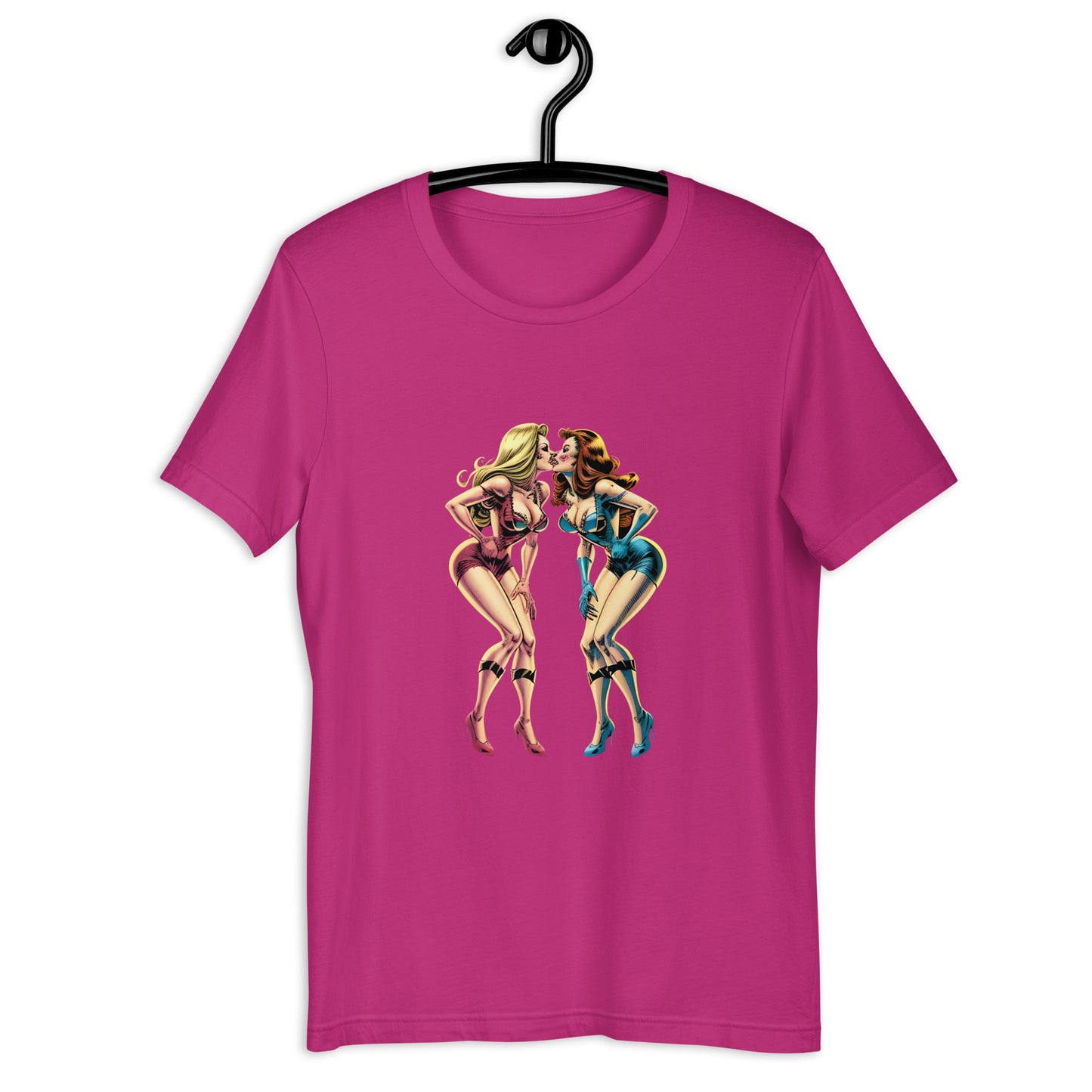 Retro Space Girls Pin up Unisex graphic T shirt