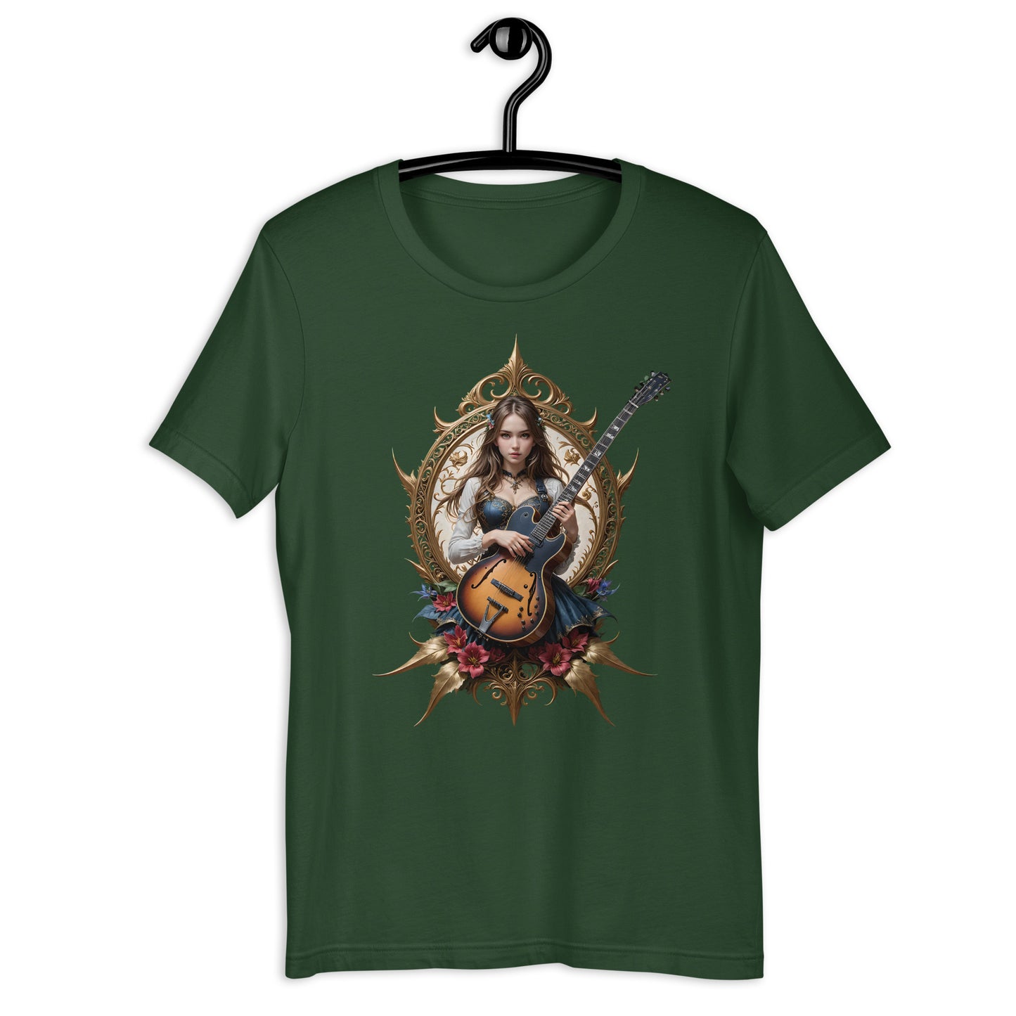 Guitar Queen Pinup Girl Unisex t-shirt