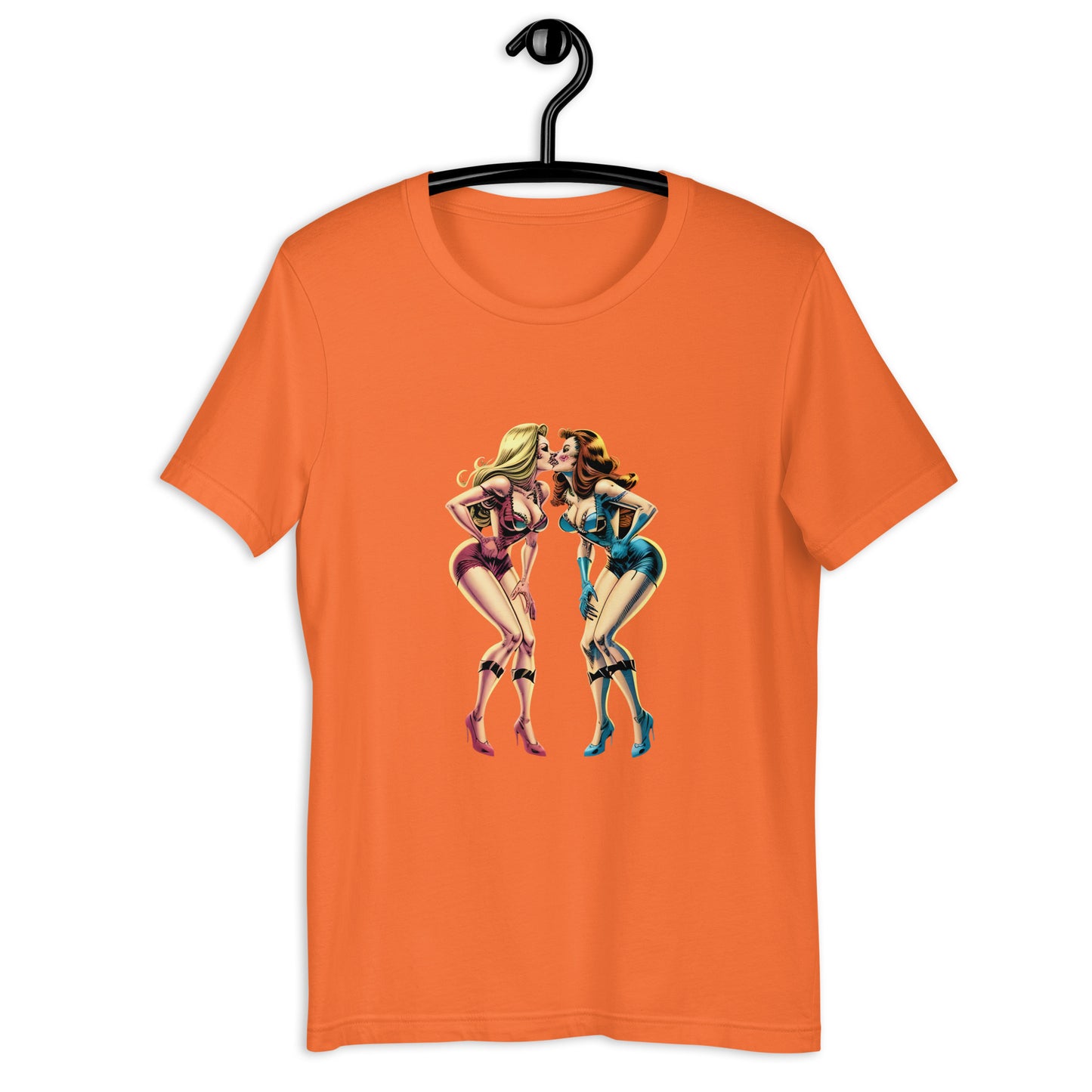 Retro Space Girls Pin up Unisex graphic T shirt