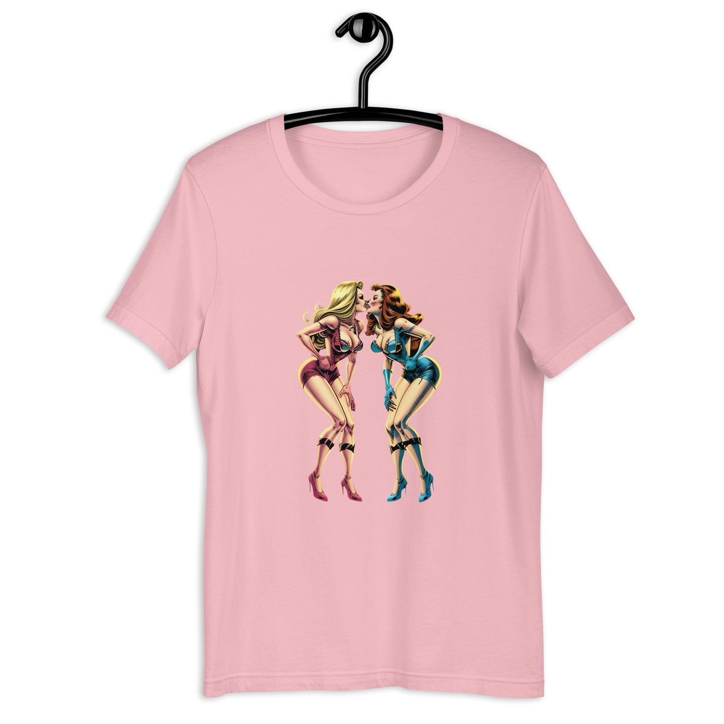 Retro Space Girls Pin up Unisex graphic T shirt