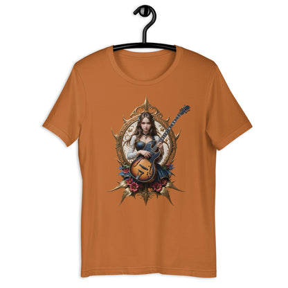 Guitar Queen Pinup Girl Unisex t-shirt